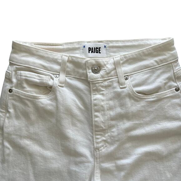 PAIGE Anessa Wide Leg High Waisted Jeans White Size 24 - Picture 5 of 6